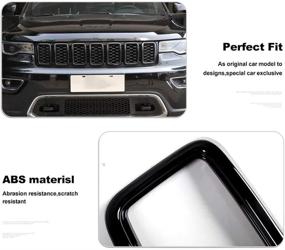 img 2 attached to 🚗 JeCar Black ABS Grill Cover Trim Kit for 2017-2021 Jeep Grand Cherokee WK2 – Improved SEO