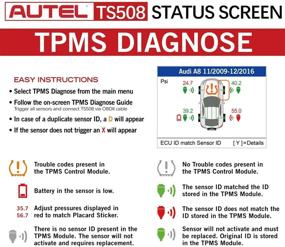 img 2 attached to 🔧Автоматический инструмент для повторного обучения TPMS Autel TS508 - Инструмент сброса MaxiTPMS TS508 для 16 MX-датчиков | Монитор давления в шинах | Тестирование брелка | Чтение/проверка кодов неисправности | 315/433МГц