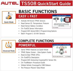 img 3 attached to 🔧Автоматический инструмент для повторного обучения TPMS Autel TS508 - Инструмент сброса MaxiTPMS TS508 для 16 MX-датчиков | Монитор давления в шинах | Тестирование брелка | Чтение/проверка кодов неисправности | 315/433МГц