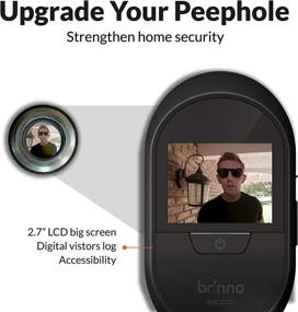 img 2 attached to 📷 Brinno SHC500 Wire-Free Peephole Camera: Unobtrusive Front Door Security with Large LCD Screen and Easy DIY Installation - Black, 14mm Size