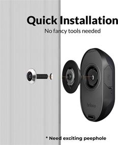 img 1 attached to 📷 Brinno SHC500 Wire-Free Peephole Camera: Unobtrusive Front Door Security with Large LCD Screen and Easy DIY Installation - Black, 14mm Size