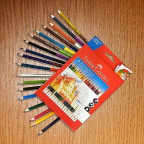 img 1 attached to 🖍️ Премиумный набор двусторонних бицветных карандашей Faber-Castell из 18 штук - гексагональной формы