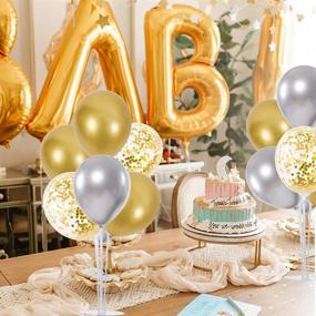 img 3 attached to 🎈 5 Sets of Balloon Stand Kit: Clear Table Balloon Holder for Birthday/Wedding Party Decorations, Includes 35 Balloon Sticks, 35 Balloon Cups, and 5 Balloon Bases