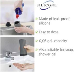 img 2 attached to Wenko Grey Easy Squeez-e Washing: Convenient Refillable Dish Liquid & Hand Soap Dispenser for Kitchen and Bathroom