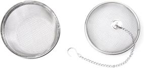 img 3 attached to Форма для заварки чая Fox Run 5143 Metallic Tea Ball Infuser - 3 x 3 x 3 дюйма для специй и рассыпного чая.