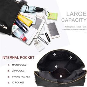 img 1 attached to Designer Backpack Multifunctional Backpacks Retro Black Women's Handbags & Wallets in Wallets