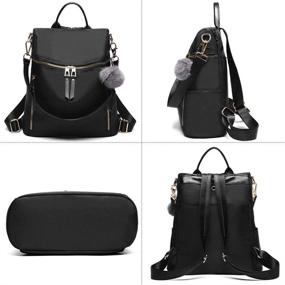 img 3 attached to Designer Backpack Multifunctional Backpacks Retro Black Women's Handbags & Wallets in Wallets