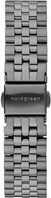 img 1 attached to Стильные мужские хронографические часы Nordgreen Pioneer Gun Metal: черный циферблат и сменные ремешки