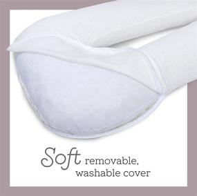 img 1 attached to Ultimate Comfort and Support: Milliard U Shaped Total Body Support Pillow with Memory Foam and Cool, Breathable Cover