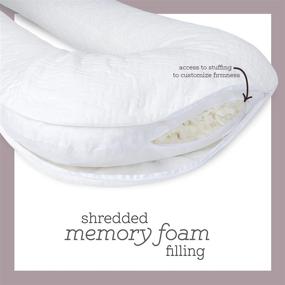 img 3 attached to Ultimate Comfort and Support: Milliard U Shaped Total Body Support Pillow with Memory Foam and Cool, Breathable Cover