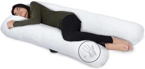 img 4 attached to Ultimate Comfort and Support: Milliard U Shaped Total Body Support Pillow with Memory Foam and Cool, Breathable Cover
