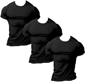 img 4 attached to 👕 ZUEVI Gray L M Men's Athletic Bodybuilding T-Shirts for Men's Clothing - Tanks & Tees