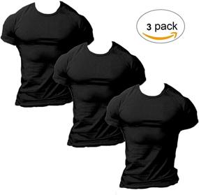 img 2 attached to 👕 ZUEVI Gray L M Men's Athletic Bodybuilding T-Shirts for Men's Clothing - Tanks & Tees