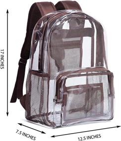 img 3 attached to Vorspack Backpack Transparent Reinforced Workplace Backpacks for Casual Daypacks