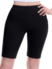 img 3 attached to 🩳 Olivia Women's Basic Solid Cotton Active Yoga Shorts for Enhanced Performance