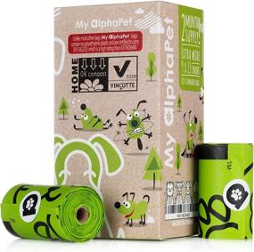 img 3 attached to 🐶 My AlphaPet Large Dog Poop Bags: Earth-Friendly, Leak-Proof Refill Rolls, ASTM D6400 Rated