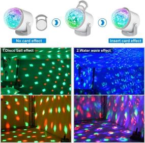 img 3 attached to 🌊 Water Wave Disco Ball Light with Sound Activation - LED Projector for Parties, Kids Birthdays, Christmas, Weddings - 2-in-1 RGB Stage Dance Strobe Lamp with Remote Control - DJ Lighting - USB Powered - 7 Color Options