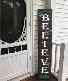 img 3 attached to 12PCS Reusable Believe Stencils for Wood Painting - Merry Christmas Believe Porch Sign Stencil for Holiday Décor, Create Your Own Farmhouse Wood Sign