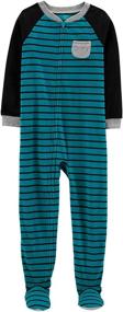 img 3 attached to 👶 Carter's Big-Boys' 1 Pc Micro Fleece Footed Blanket Sleeper: Cozy Sleepwear for Boys