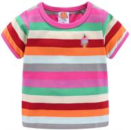 🌈 littlespring rainbow cream girls' t-shirt - clothing, tops, tees & blouses logo