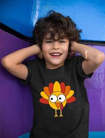 img 2 attached to 🦃 Quirky Kids Turkey T-Shirt for Thanksgiving Fun - Gobble Up this Cool Kids Thanksgiving Shirt!