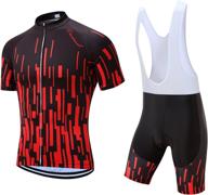 🚴 road bike jersey set for men: short sleeve cycling kits + bib shorts with 3d padded logo