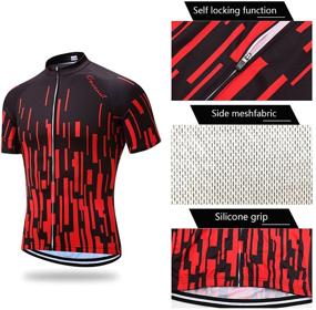 img 1 attached to 🚴 Road Bike Jersey Set for Men: Short Sleeve Cycling Kits + Bib Shorts with 3D Padded