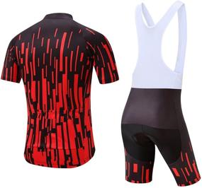 img 3 attached to 🚴 Road Bike Jersey Set for Men: Short Sleeve Cycling Kits + Bib Shorts with 3D Padded