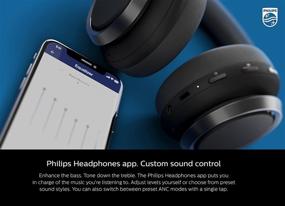 img 1 attached to Philips H9505 Hybrid ANC Over Ear Wireless Bluetooth Headphones 🎧 with Comfort Fit, 27 Hours Playtime, Dual Device Connect, Alexa Built-in