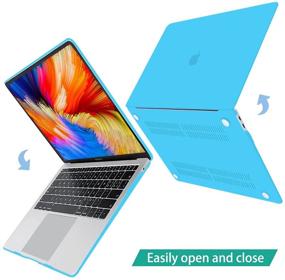 img 1 attached to 👩 May Chen MacBook Air 13 2020 2019 2018 Case – Clear Protective Cover with Touch ID for A2179 A1932, Light Blue