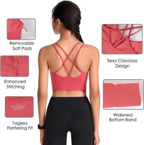 img 2 attached to 🏋️ Evercute Cross Back Padded Strappy Sport Bras: A Stylish and Supportive Choice for Yoga, Workout, and Low Impact Fitness Routines