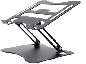 img 2 attached to New-Black Laptop Stand Holder: Ergonomic Adjustable Stand for Desk, Portable Riser Compatible with 10-15.6 Inch Laptops