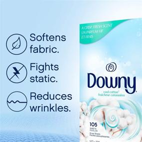 img 3 attached to 🌬️ Downy Cool Cotton Dryer Sheets: Enjoy 250-Count Fabric Softening Goodness