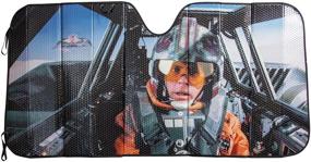 img 2 attached to Plasticolor Star Wars Snow Speeder 🚀 Accordion Sunshade with Bubble Design - 003702R01