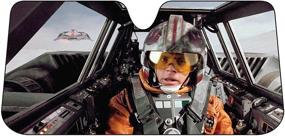 img 3 attached to Plasticolor Star Wars Snow Speeder 🚀 Accordion Sunshade with Bubble Design - 003702R01