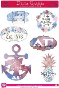 img 1 attached to Watercolor Themed Delta Gamma Sticker Sheet