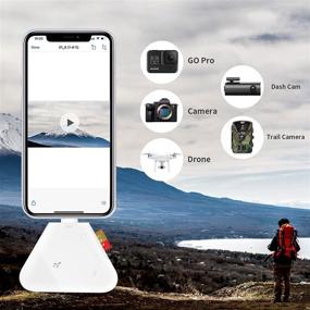 img 1 attached to 📱 SD Card Reader for iPhone: Triangle USB C to Micro SD TF Memory Card Reader - Portable Adapter for MacBooks, iPads, and Smartphones (White & Grey)