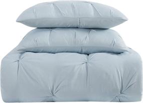 img 3 attached to 🛏️ Truly Soft Everyday CS1969LBFQ-1500 Pleated Comforter Set, Light Blue, Full/Queen: Luxurious and Cozy Bedding for All-Day Comfort