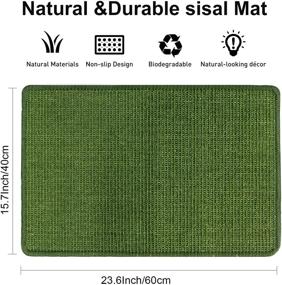 img 3 attached to 🐈 NASTRA Cat Scratch Pad Mat, Sisal Scratcher Pads, 23.6 X 15.7 Inch, Promotes Natural Scratching Instincts, Furniture Protection, Random Color