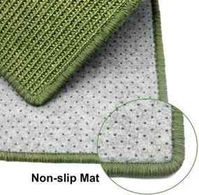 img 2 attached to 🐈 NASTRA Cat Scratch Pad Mat, Sisal Scratcher Pads, 23.6 X 15.7 Inch, Promotes Natural Scratching Instincts, Furniture Protection, Random Color