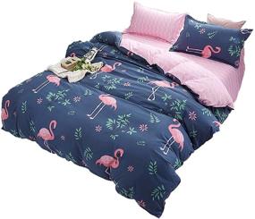 img 2 attached to 🦩 Kimko Flamingo Children Reversible Pillowcases: Vibrant and Fun Kids' Home Store Must-Haves