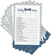 baby shower scramble cards chevron logo