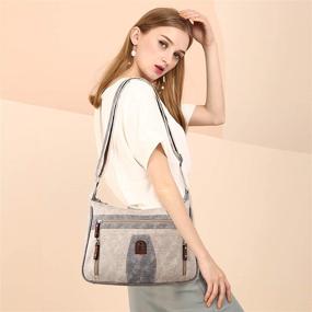 img 3 attached to 👜 Women's Leather Crossbody Shoulder Messenger Handbags with Wallet - Stylish Crossbody Bags