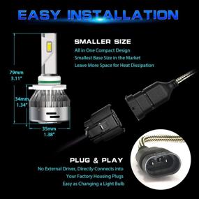 img 2 attached to 💡 LASFIT 9012 LED Bulbs | Ultra Bright 60W 6000LM 6000K Replacement Bulb | Adjustable 360 Degree Beam | Plug & Play (2PCS)