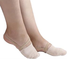 img 2 attached to 🩰 AllPlay Half Toe Shoe Sole Sock: Knitted Cotton for Ballet Dancers & Rhythmic Gymnastic Competition