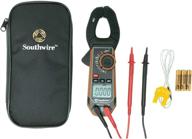 🔌 southwire 21510n clamp meter with third-hand test probe holder, 400a ac current range, cat iii 600v safety rating, non-contact voltage detector, 5 year warranty - black brown логотип