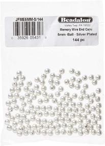 img 2 attached to Beadalon 144-Piece 5-MM Silver Plate Round Memory Wire End Cap: Complete Your Jewelry with Style!