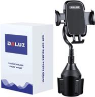 📱 daluz cup holder phone mount for car - universal adjustable base gooseneck cup phone holder for iphone 12/11 pro max/xs/max/x/xr, samsung note 10/9/s21+/s20/s10/s9/s9+ logo