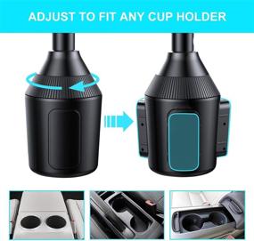 img 1 attached to 📱 DALUZ Cup Holder Phone Mount for Car - Universal Adjustable Base Gooseneck Cup Phone Holder for iPhone 12/11 Pro Max/Xs/Max/X/XR, Samsung Note 10/9/S21+/S20/S10/S9/S9+