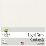 📄 12x12 light gray cardstock - 80lb cover - 25 sheets - clear path paper logo